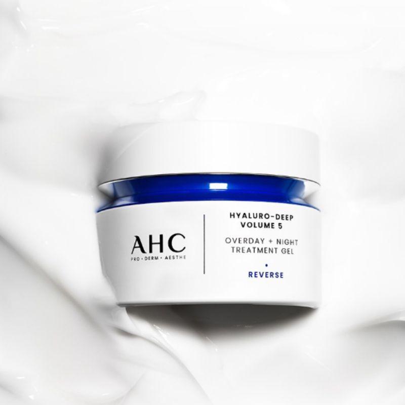 AHC Hyaluro Deep Volume 5 Over Day & Night Treatment Gel 50ml – 24H Hydration & Plumping Gel for Smooth, Bouncy Skin
