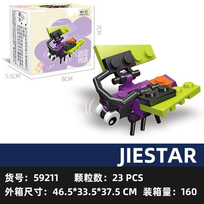 Sada figurek hmyzu a zvířat Mini stavebnice Hračka k sestavení 3D konstruktor Mikro kostičky Hračka pro děti Chlapce 9 až 12 let Dárek