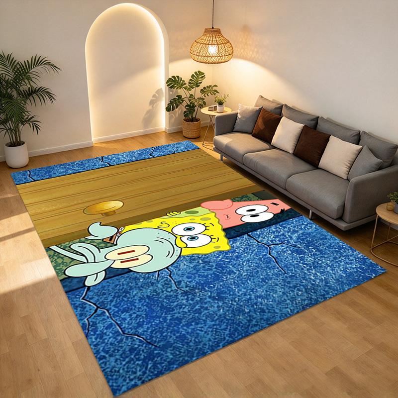 Spongebob Living Room Nonslip Area Rug Soft Carpet For Bedroom Game Playroom Sofa Office Home Decor Doormat Christmas Gift C92971