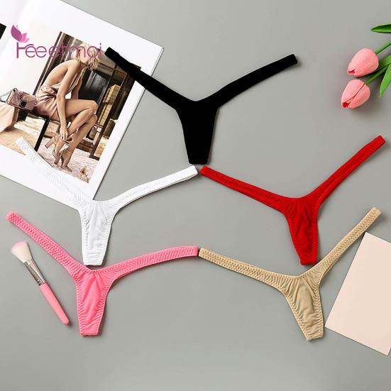 Lady G-string Pornographic Tiny Tempting Waist Hot Lightweight Sexy Elastic Low T-shape Lady Panties Female