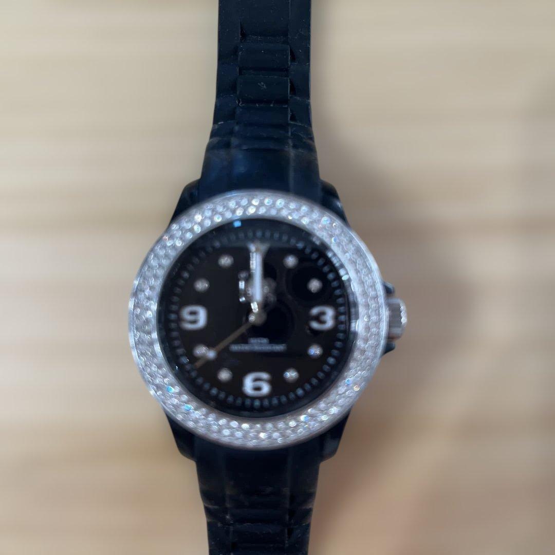 Used ice watch black rubber belt