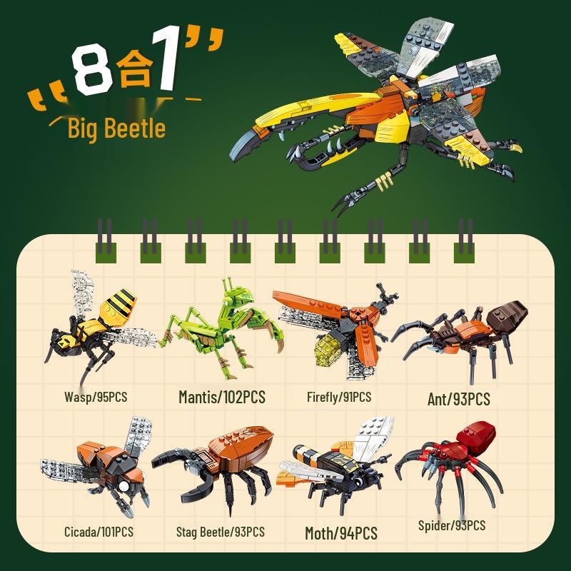 Assembled DIY Insect Building Block Toy Model 59083