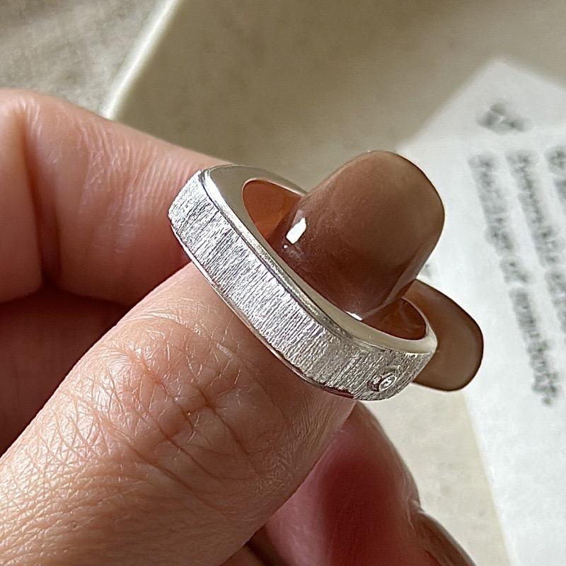 

925 Sterling Silver Rings For Women Geometric Fine Jewelry Finger Adjustable Sparkling Strip Zircon Ring For Party Birthday Gift resizable