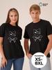 Oversized Cotton T-shirt with "Pirate Cat" Print