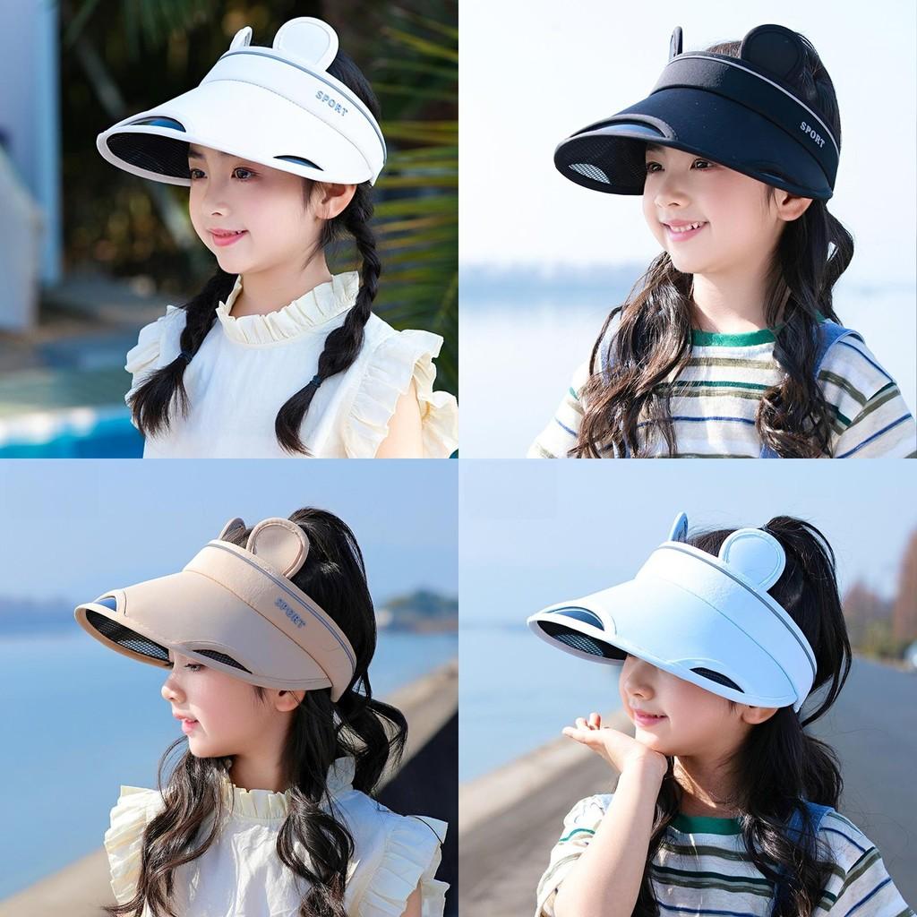 Kinder Sonnenhut mit Bärenohren und zusätzlichem atmungsaktivem Visier für den Sommer zum Spielen im Freien