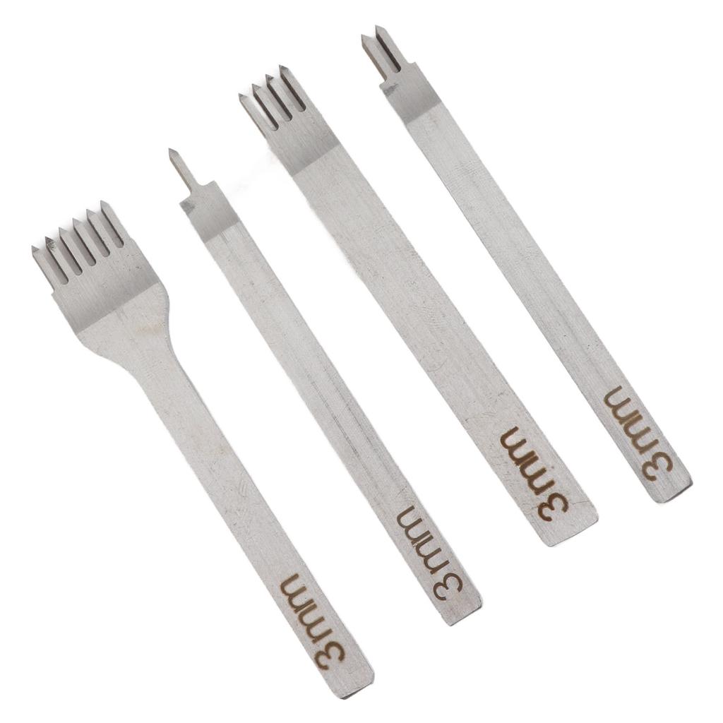 Rhombus Lacing Stitching Chisel Set Leather Craft Kits HSS Punching Stamping Prong Chisel