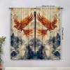 Set Of 2 Elegant Phoenix Print Curtains Traditional Chinese Ink Painting Style Warm Reds Goldens Delicate Curtain Room Darkening Made Polyester
