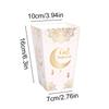 6pcs Eid Mubarak Paper Popcorn Box Ramadan Candy Cookie Snack Box 2025 Islamic Muslim Party Home Decor Supplies Eid Al-Fitr Gift