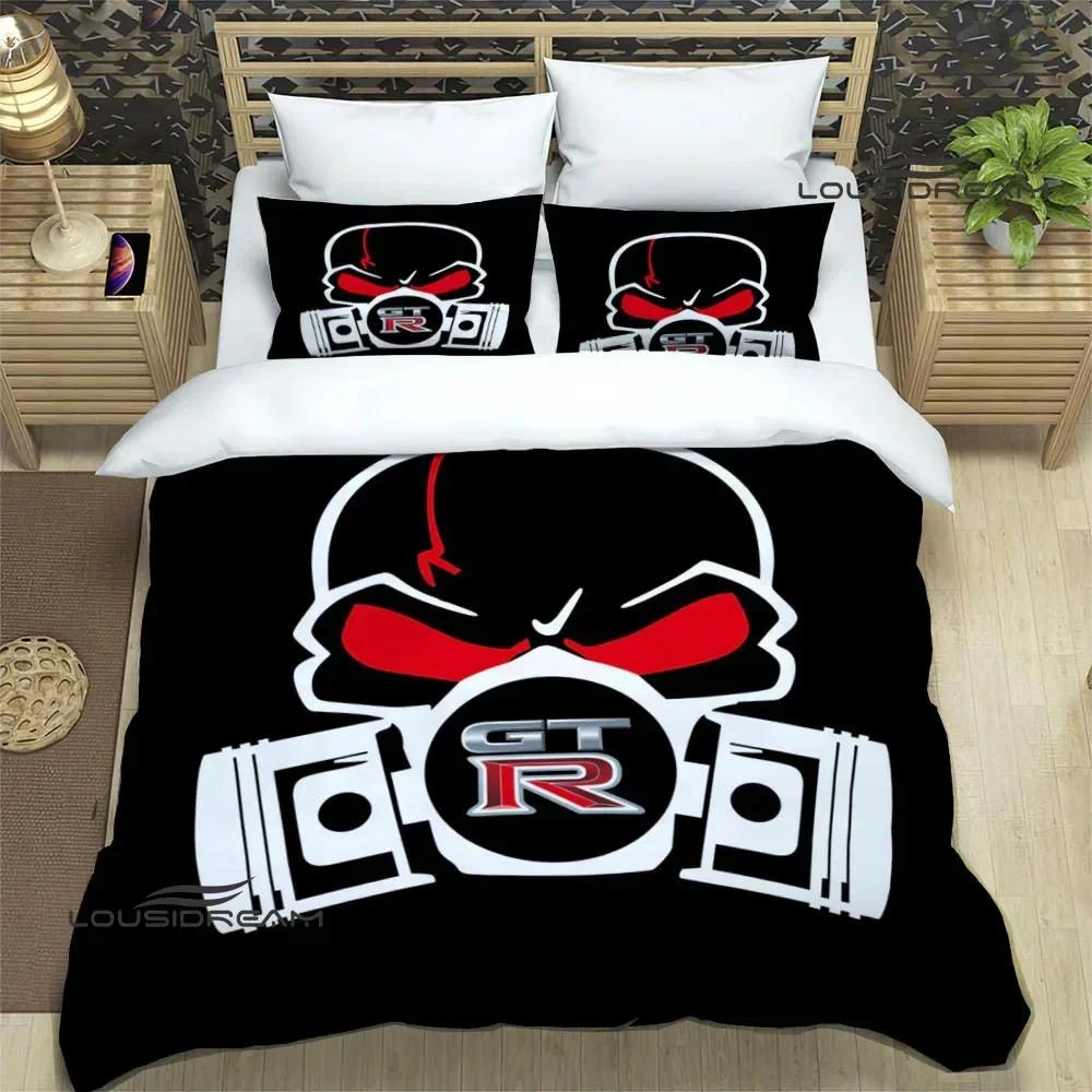 Set Biancheria da Letto Stampata Retrò GTR Racing Set di Biancheria da Letto Raffinato Copripiumino Set Piumone Set Biancheria da Letto Lusso Regalo di Compleanno