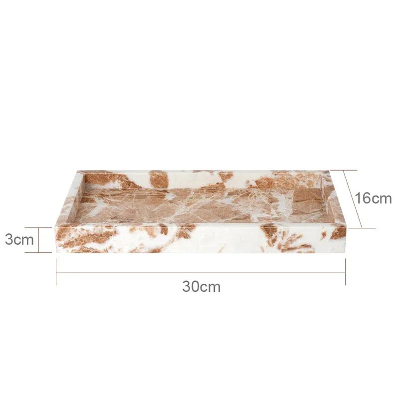 Coral Pink Natural Marble Set for Bathroom Soap Dispenser Soap Dish Toothbrush Holder Tissue Box Tray Bathroom Accessories