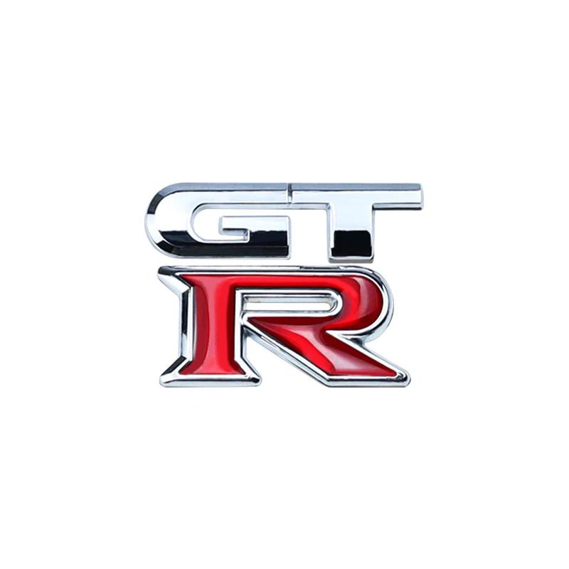1 stuks GTR Auto Logo Embleem Metalen Stickers R GT Decals Badge Labeling voor Nissan Nismo GT-R, R32, R33, R34, R35, 370Z Accessoires