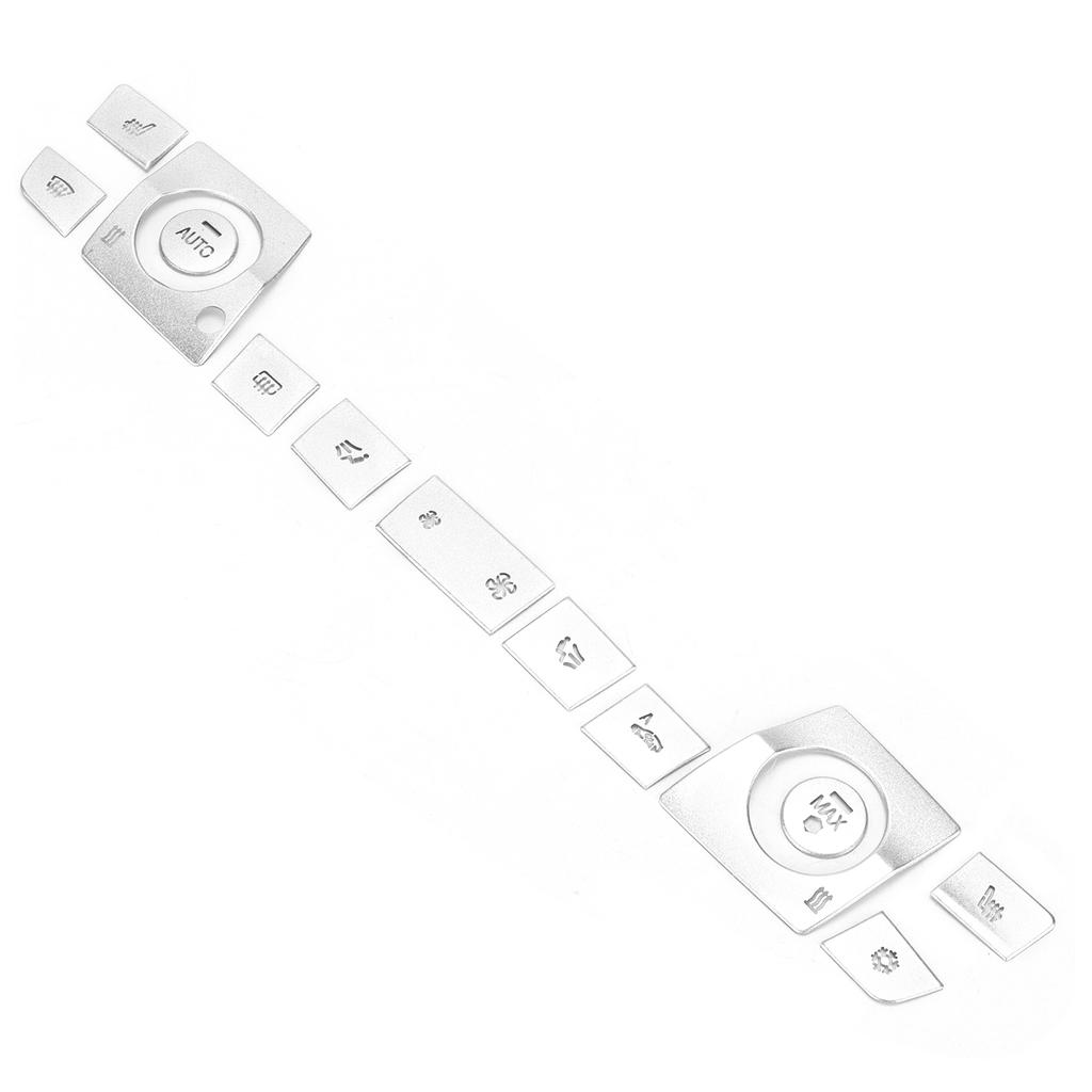 13-teiliges Set Klimaanlagenschalter-Aufkleber Silber Ersatz für 3er F30 2013-2018