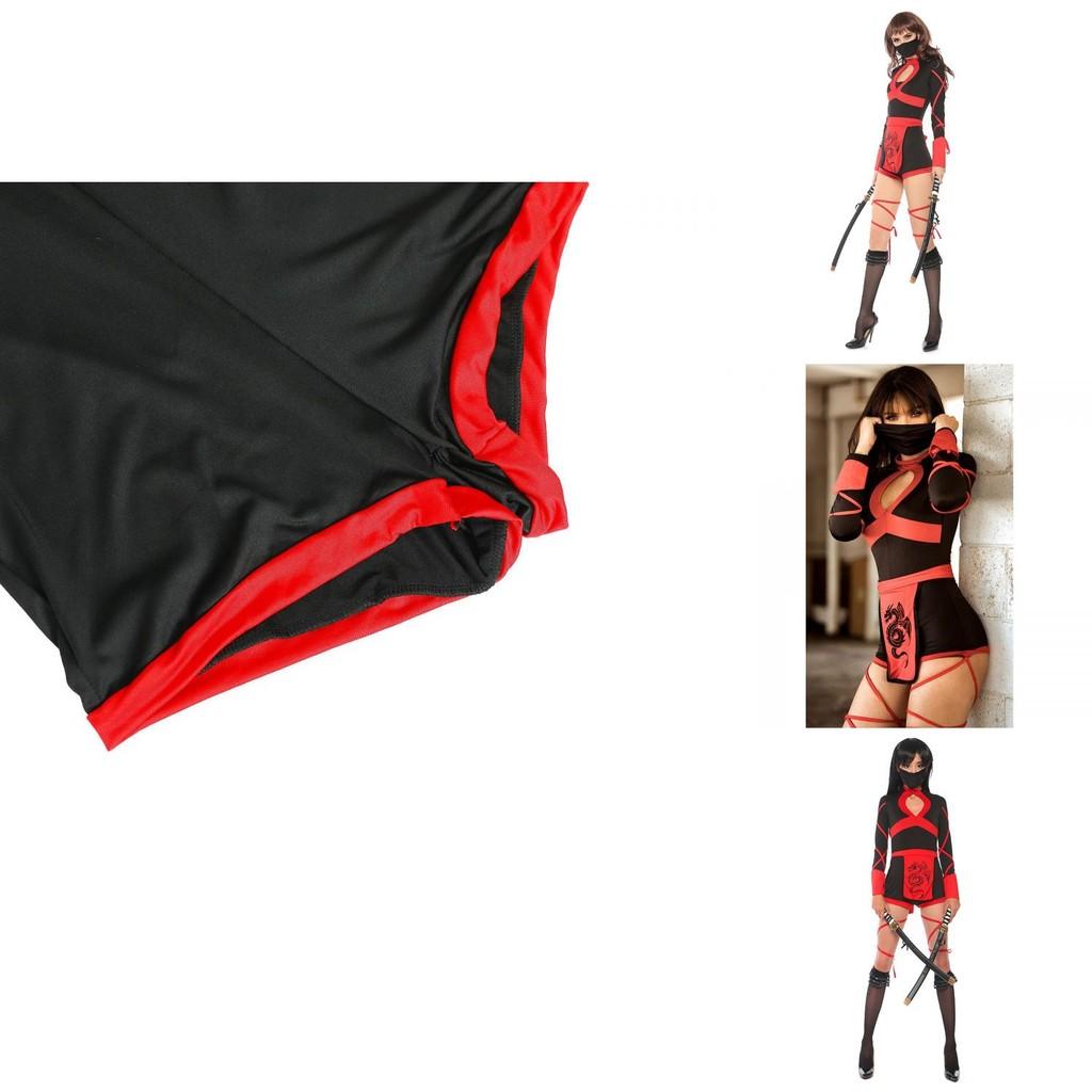 Stylish Women Ninja Cosplay Jumpsuit For Halloween Costume And Party Wear