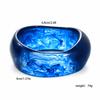 New wide version irregular resin bracelet female niche design smudging Japanese and Korean retro minimalist jewelry