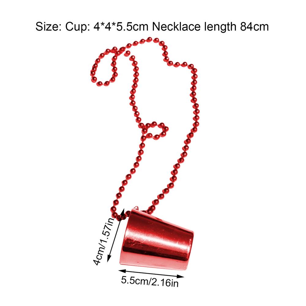 

Легкие стопки на бусах Пластиковая стопка-подвеска для свадеб, праздников, дня рождения, украшение для девичника красный