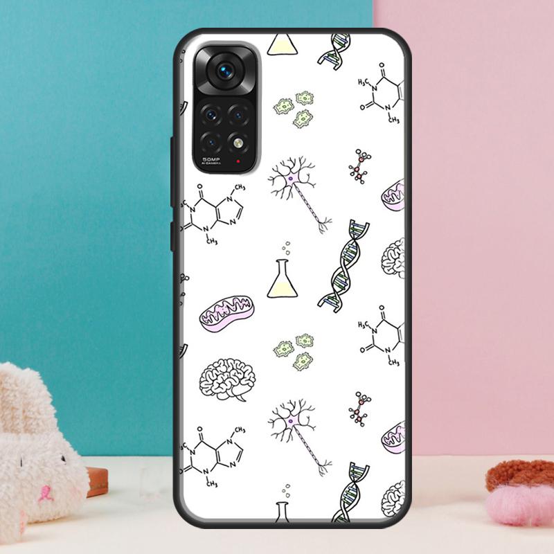 Science DNA Chemistry Case For Xiaomi Redmi Note 14 13 12 Pro 11 9 10 9S 10S 11S 12S Redmi 14C 13C 10C 12C Cover