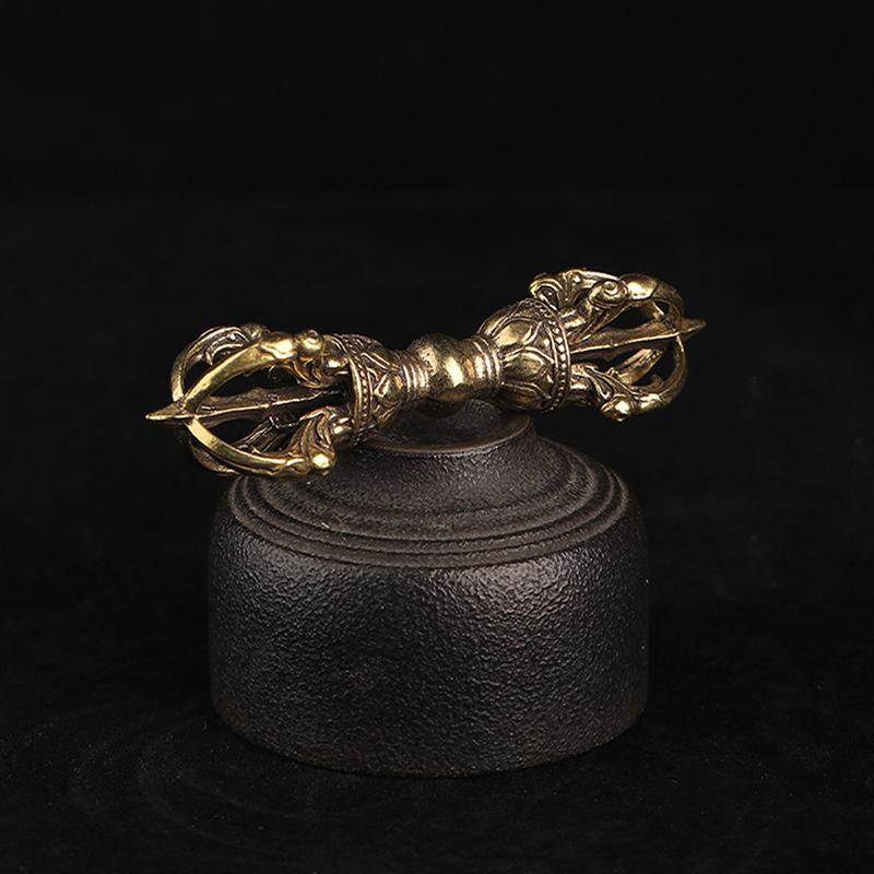 Vintage Brass Feng Shui Miniature Home Decor Buddhist Magic Pestle Figurine Bronze Decorations