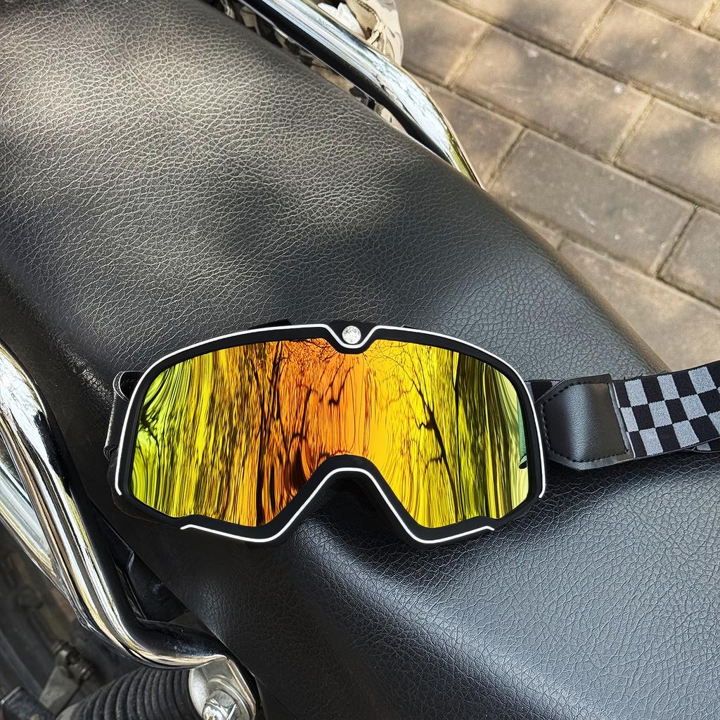 Kask motocyklowy retro motokrosowy gogle pilotażowe jet vintage motocyklowe skuterowe okulary offroadowe okulary