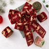 5M Christmas Ribbon Brown Wrapping Ribbon Craft Cotton Christmas Tree Star Ribbons for Gift Wrapping Crafts Xmas Tree Bows Cakes Cards Decor