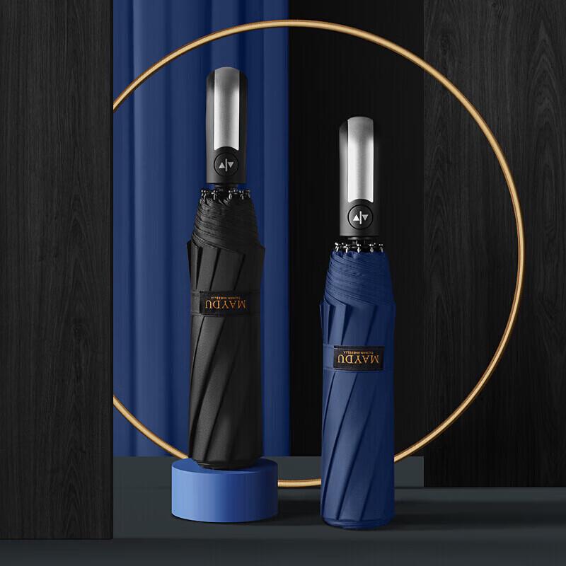 Maydu Men s 10-Rib Windproof Manual Folding Umbrella