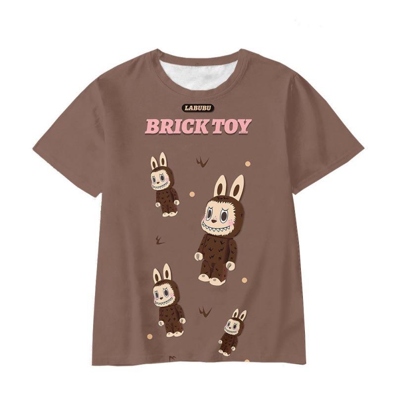 Personalized Cute Cartoon Anime Image 3D Digital Printing Summer Tops Fashion Breathable Children's Short T-shirt