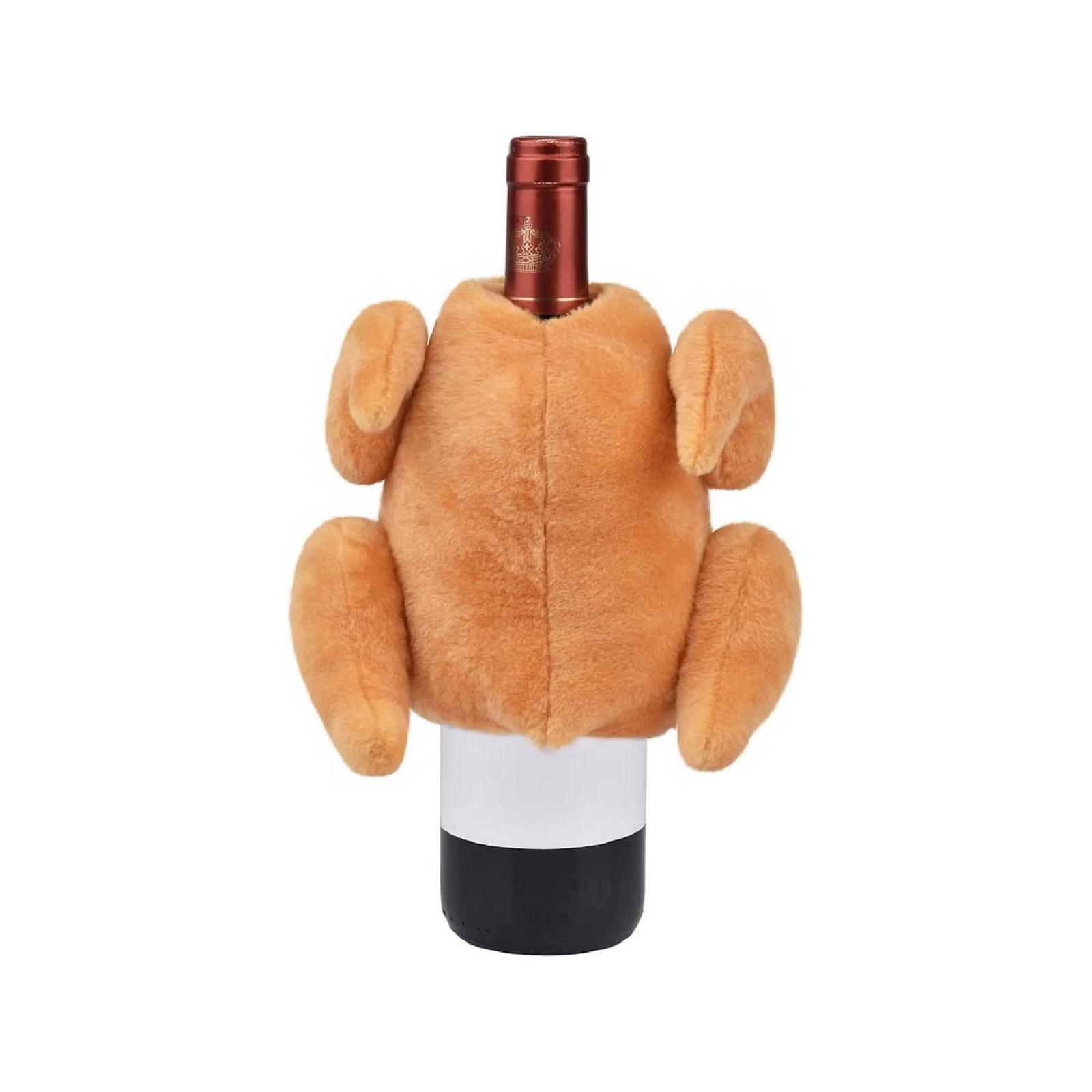 Thanksgiving Turkey Wine Bottle Cover — Autumn Harvest Festival Decoration