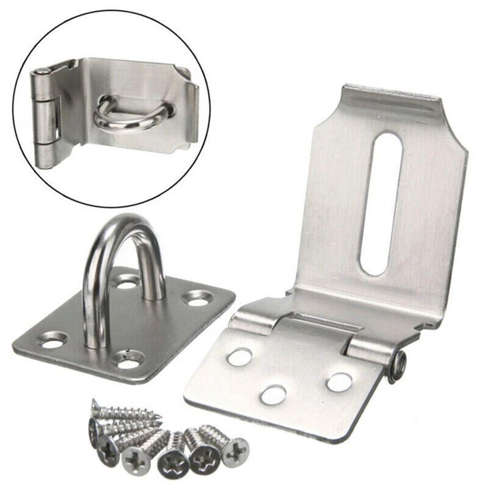 Household 90 Degree Lock Catch Stainless Steel Right Angle Buckle Door Latches Lock  Windows Door