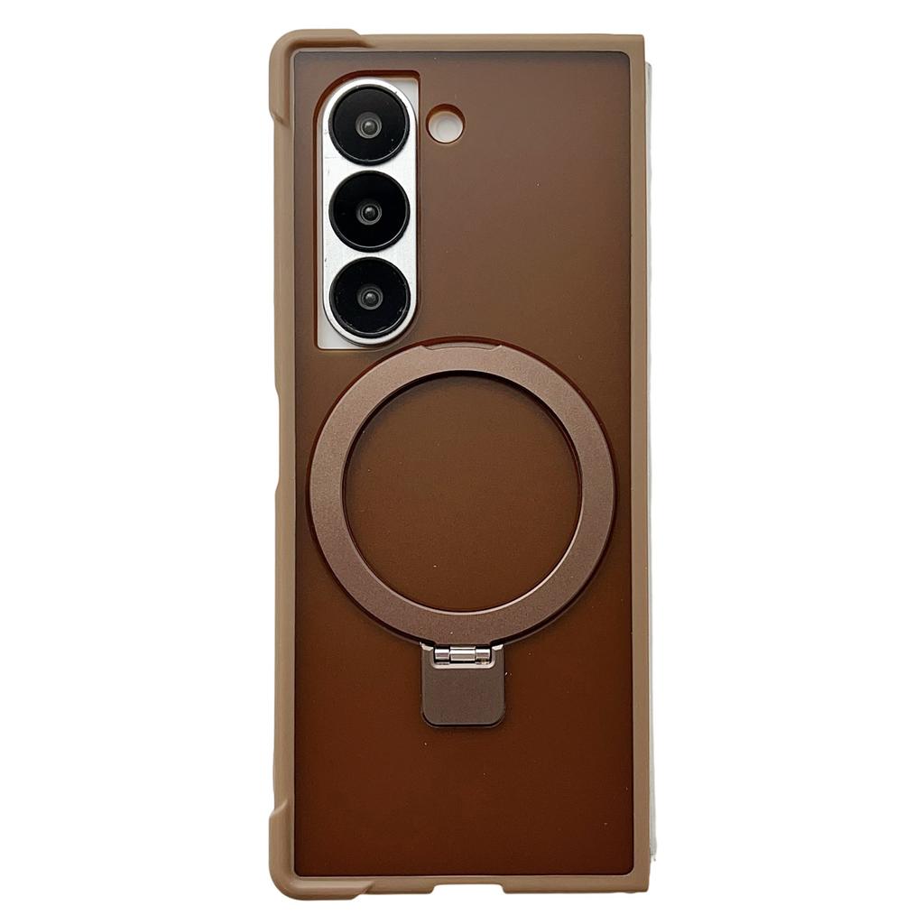 For Samsung Galaxy Z Fold6 5G Magnetic Case Kickstand Shockproof Matte PC+TPU Phone Cover