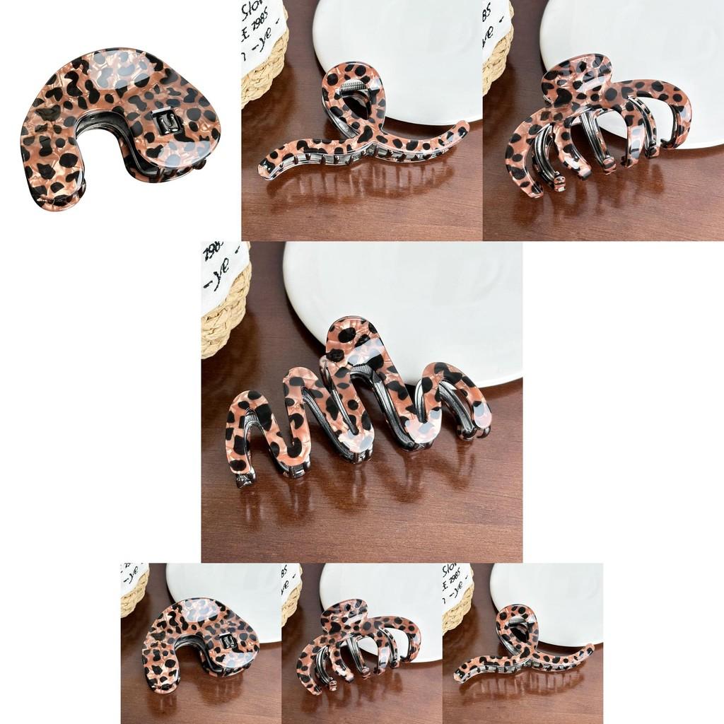 Elegant Vintage Leopard Print Hair Clip Featuring Durable Alloy Material For Stunning Updos And Everyday Styles