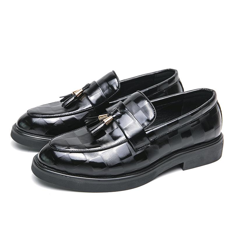 Men's Shoes Foreign Trade New Large Size Casual Fashion Hairstylist One Pedal Leather Shoes Trend British Style Pointed Shoes