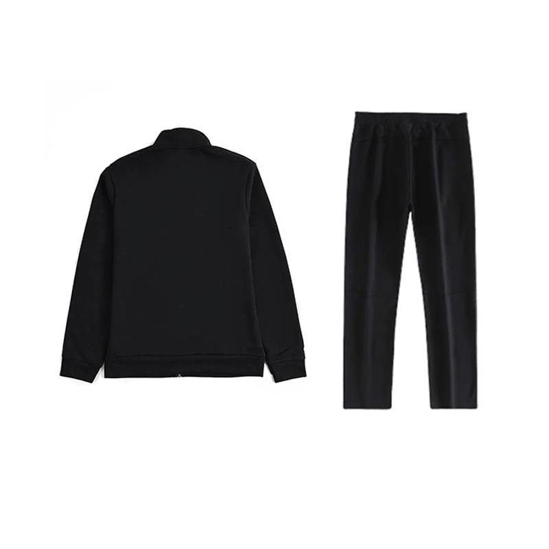 LiNing Minimalist Solid Color Comfortable Versatile Stand Collar Cardigan Sweatshirt Casual Sports Suit Unisex Sweatshirt Black YWDV349-1+AKLU881-1