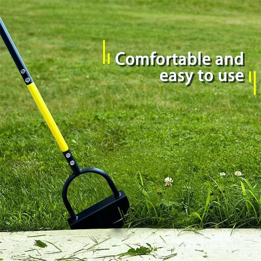 Practical Tool Handheld Lawn Mower Portable T-Grip Handle Trimming Shovel Half Moon Shape Manual Landscaping Tools Lawn Edging