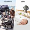 Baby 3 Speeds Stroller Mini Fan With Light Portable Usb Charging Fan Mobile Phone Holder Stroller Accessories Baby Newborn Items