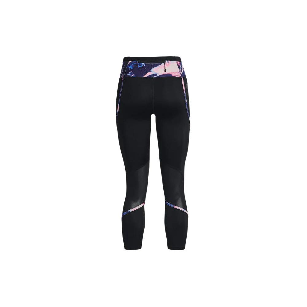 Under Armour Run Anywhere Lace-Up Mid-Rise Striped Slim Fit Nine-Point Sports Pants Women Pants Black 1373444-001