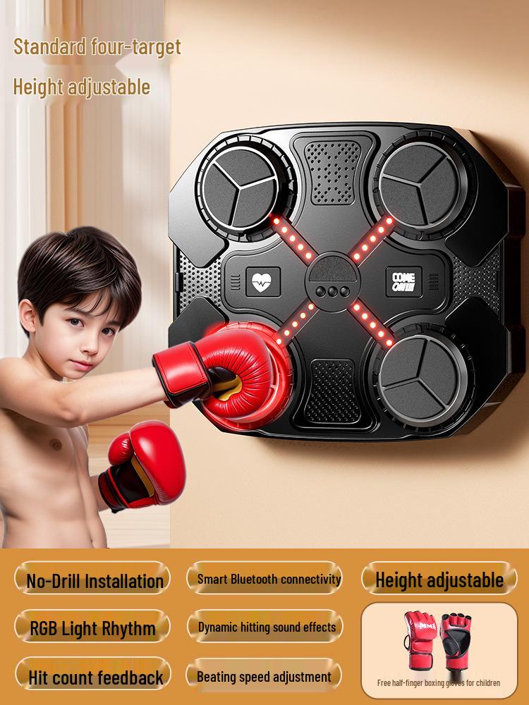 Smart Rhythm Boxing Trainer: Bluetooth Wall Target & Fitness Music Machine for Home
