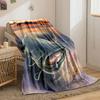 Giant Catfish Fishing Sunset Blanket bedroom Blanket for Livingroom Couch lunch break Soft throw for Friend's festival Gift