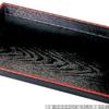 Made In Highly ABS Side Black and SL J-kitchens Placemat, Tray, Japan, Durable, 2-Shaku Trim, Red,