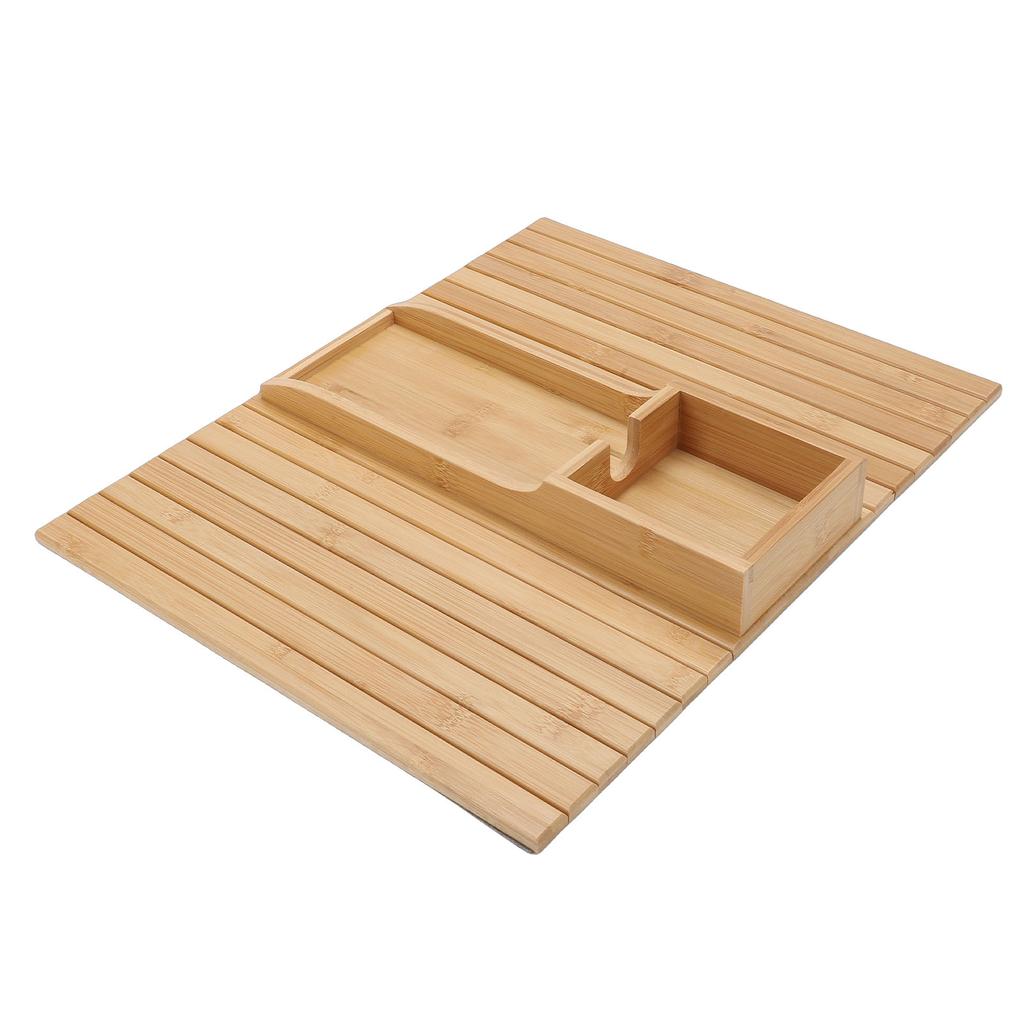 Sofa Arm Tray Anti Slip Foldable Wood Couch Armrest Table for Phone Tablet Cup Remote Control Snacks