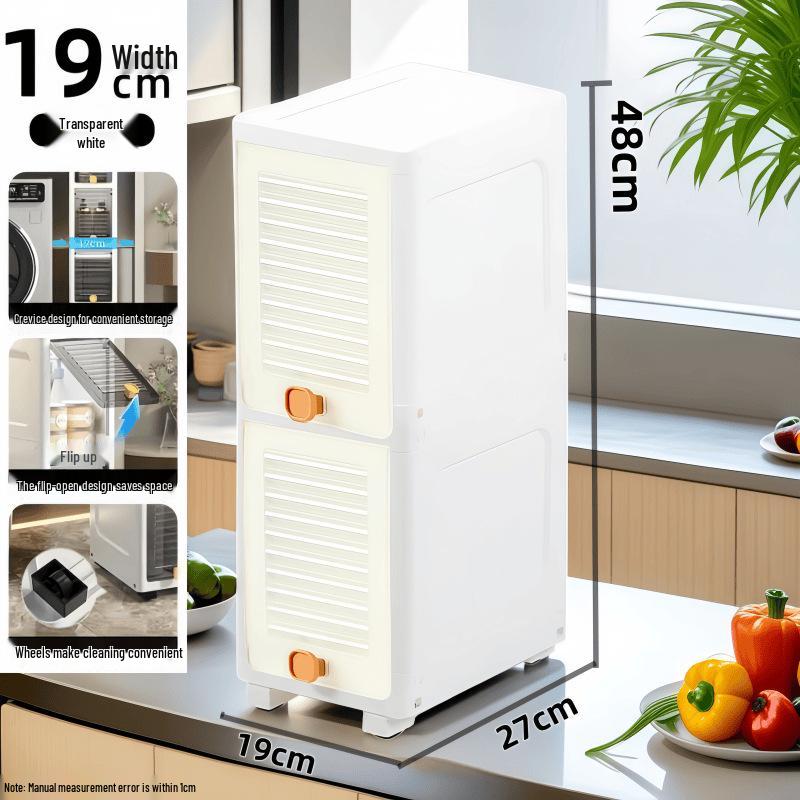 Foldable Multi-layer Narrow Storage Cabinet for Bathroom, Kitchen, or Living Room See Details
