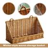 Imitation Rattan Woven Hanging Basket Wall-Mounted Storage Hamper Grocery Basket  Living Room