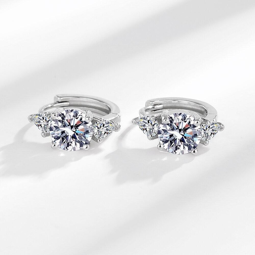 Light Luxury Trendy Zircon Fashionable Simple for Women Earrings