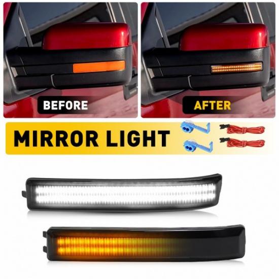 2X Sequential LED Side Mirror Turn Signal Lights For 2009 2010-2014 Ford F-150 A