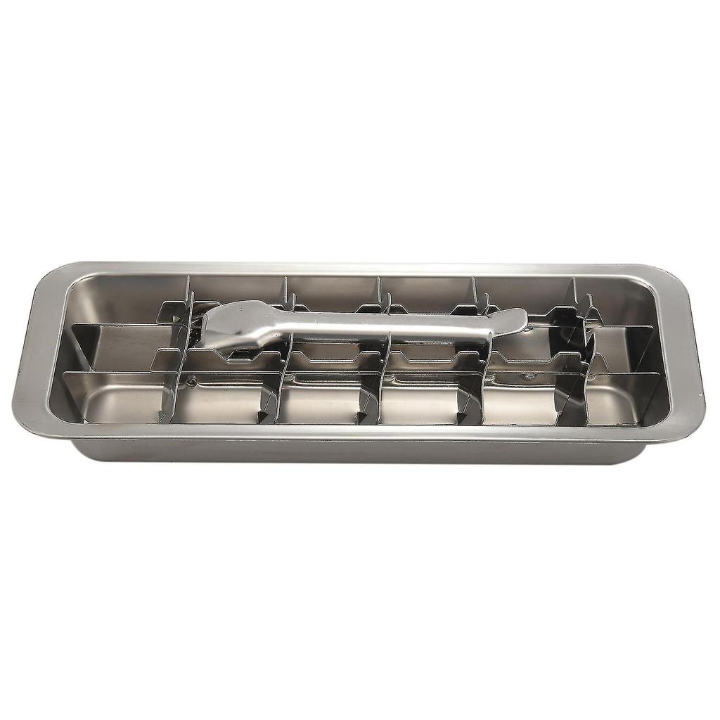 Lever-style Ice Tray, 2 In 1 Stainless Steel Ice Making Mold And Ice Cracker-hy