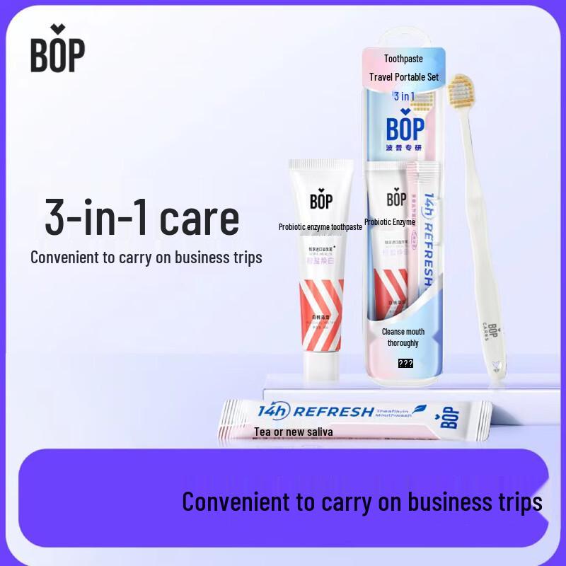3-in-1 Portable Dental Care Travel Kit