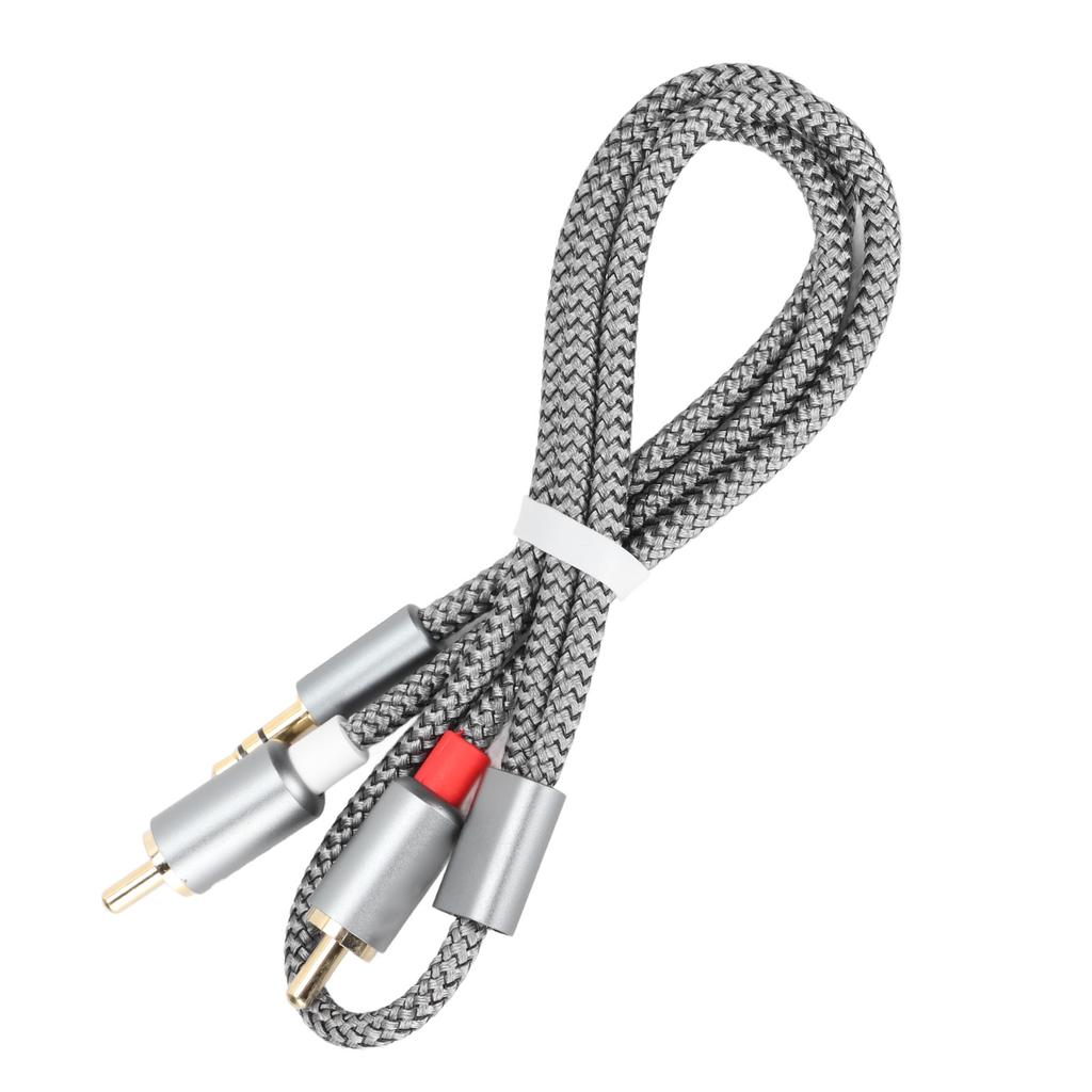 Audio-Adapter Aux-Kabel Verlustfreies Stereo Geschirmt 3,5 mm auf 2RCA Audio-Splitterkabel für Laptops Desktops