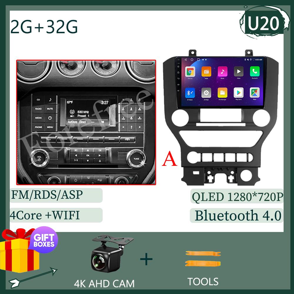 Android 14 For Ford Mustang 6 VI S550 2014 - 2025 Car Radio Multimedia Video Player Stereo Carplay Navigation GPS WIFI QLED DVD