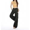 Womens High-Waisted Loose Fit Camo Straight Leg Denim Jeans Streetwear Vintage Style 2026