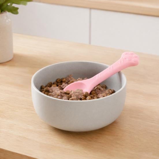 Baizihuahu Silicone Cat Feeding Spoon, Treat Scoop for Wet Food, Non-Slip Paw Handle Pet Food Mixing Supplies