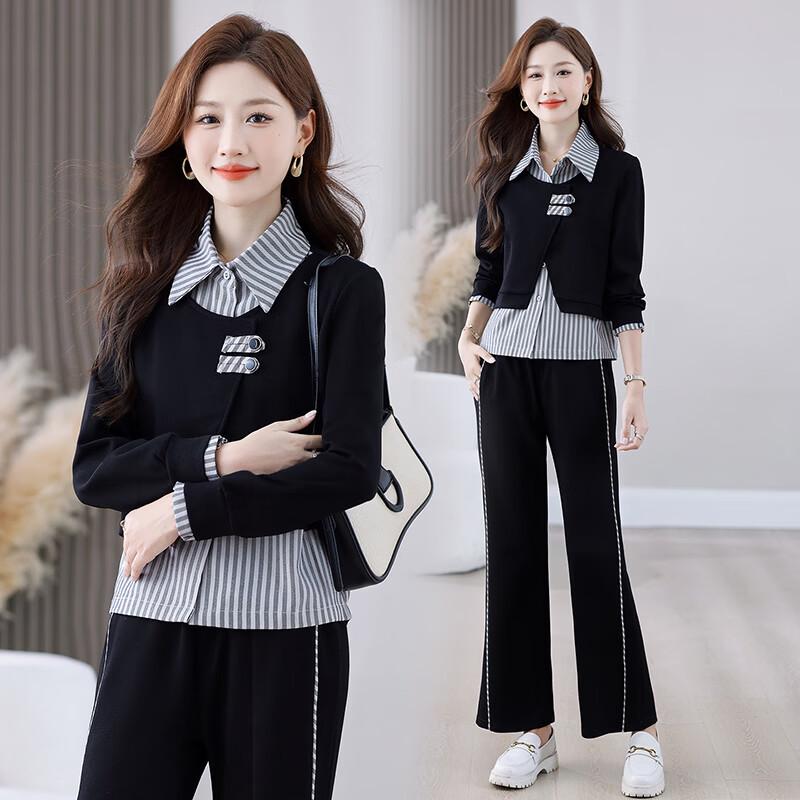 JOHLIN DREAM Women s Casual Long Sleeve & Flared Pants Set M