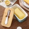 Boîte de rangement pour beurre avec trancheuse, en céramique, pour réfrigérateur, porte-fromage, organiseur, récipient alimentaire réutilisable, pour réfrigérateur